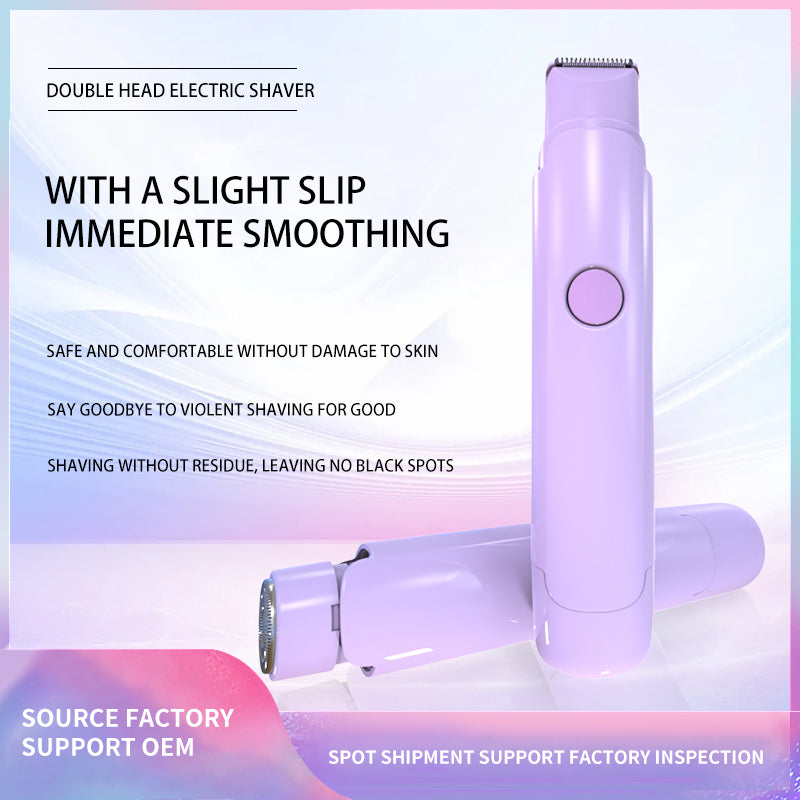 Portable Lipstick Hair Removal Device,Mini Dual-Head Electric Hair Remover,Women's Electric Lipstick Hair Remover