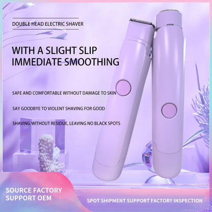 Portable Lipstick Hair Removal Device,Mini Dual-Head Electric Hair Remover,Women's Electric Lipstick Hair Remover