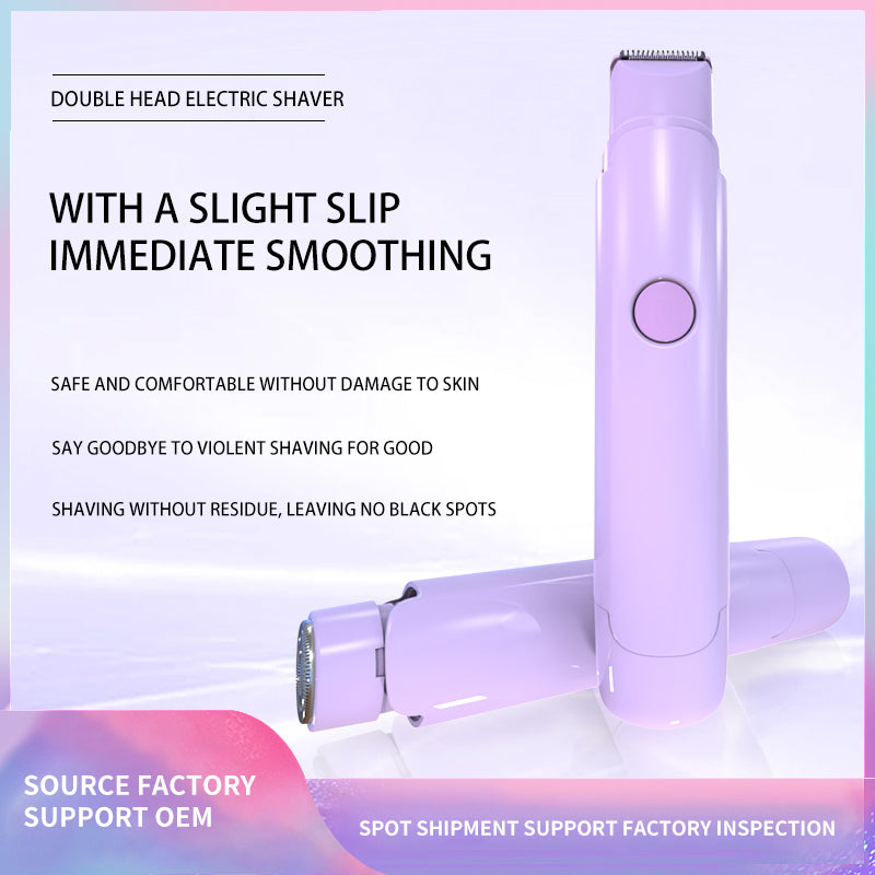 Portable Lipstick Hair Removal Device,Mini Dual-Head Electric Hair Remover,Women's Electric Lipstick Hair Remover