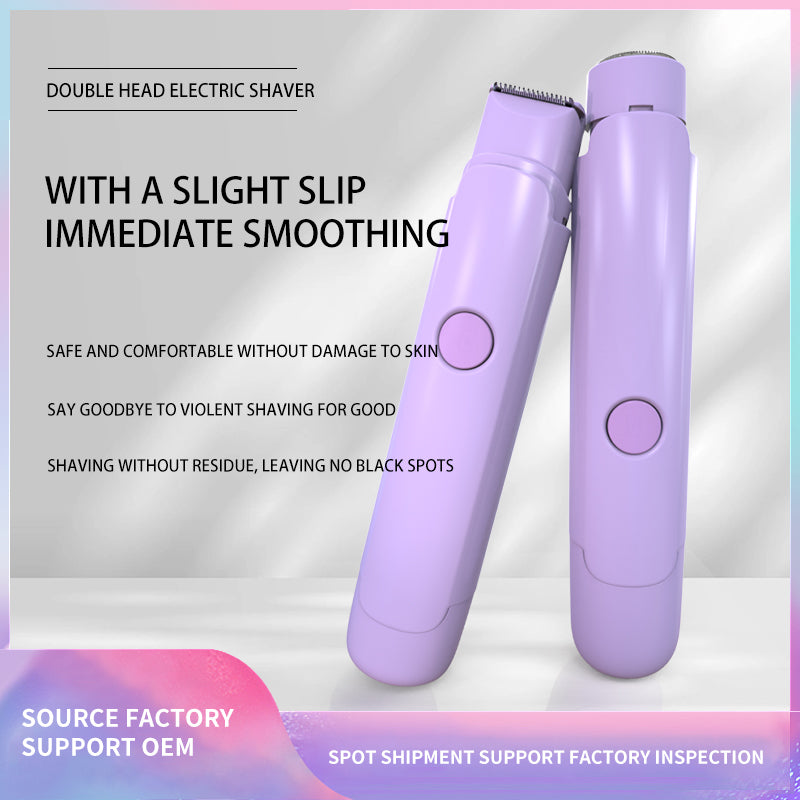 Portable Lipstick Hair Removal Device,Mini Dual-Head Electric Hair Remover,Women's Electric Lipstick Hair Remover