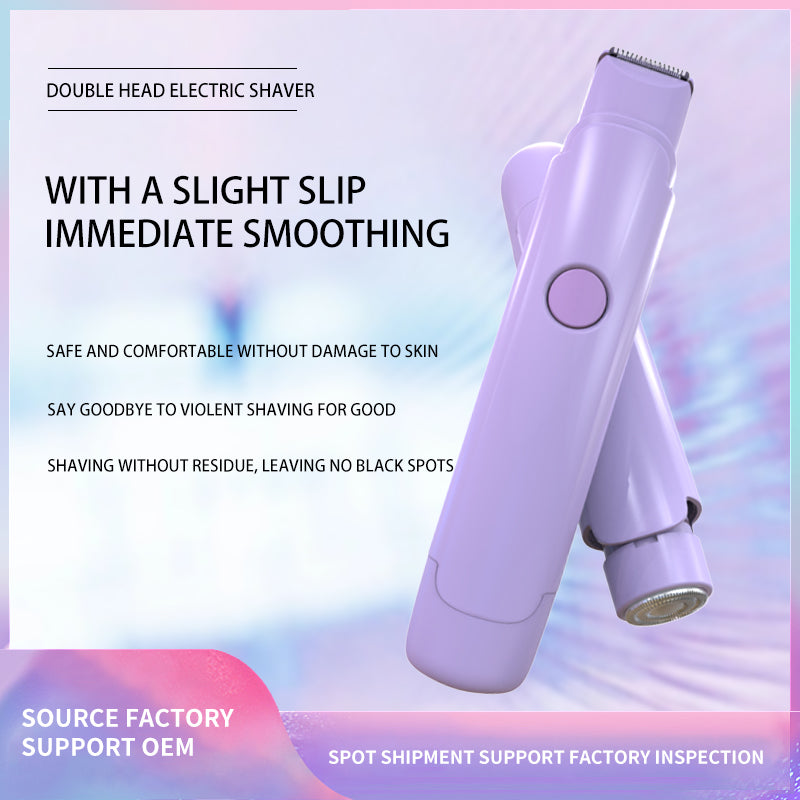 Portable Lipstick Hair Removal Device,Mini Dual-Head Electric Hair Remover,Women's Electric Lipstick Hair Remover